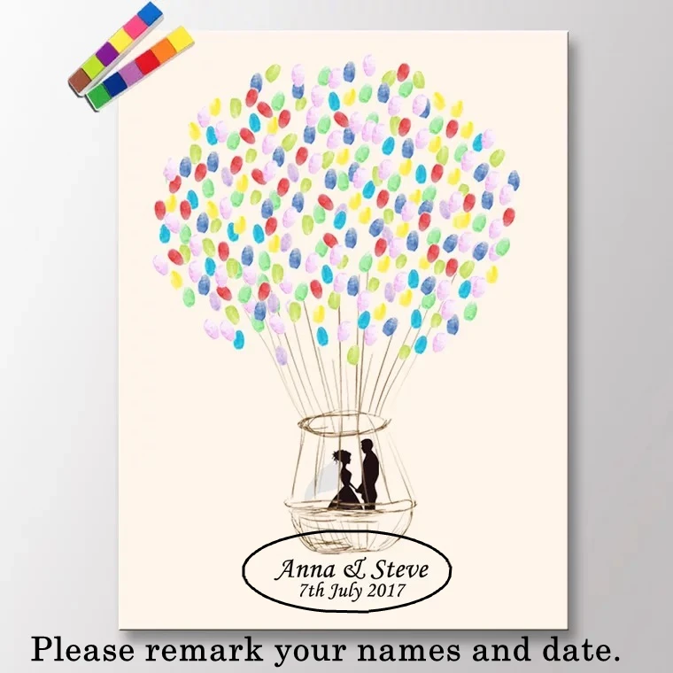 Свадебная Гостевая книга с индивидуальной идентификацией по отпечатку пальца и