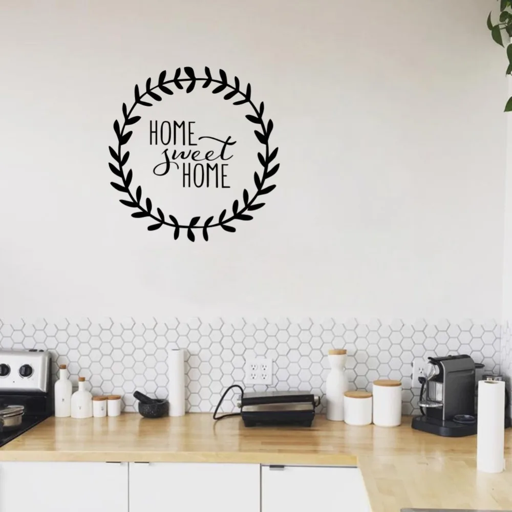 Семейные цитаты милые домашние наклейки на стену дерево ротанг настенные с