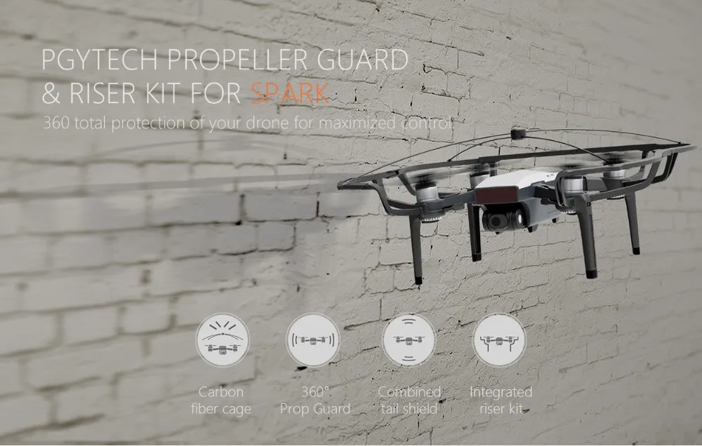 PGYTECH интимные аксессуары для DJI Spark держатель пропеллера/Шасси стояки/посадка Pad/пропеллеры гвардии/держатель пульта дистанционного управления