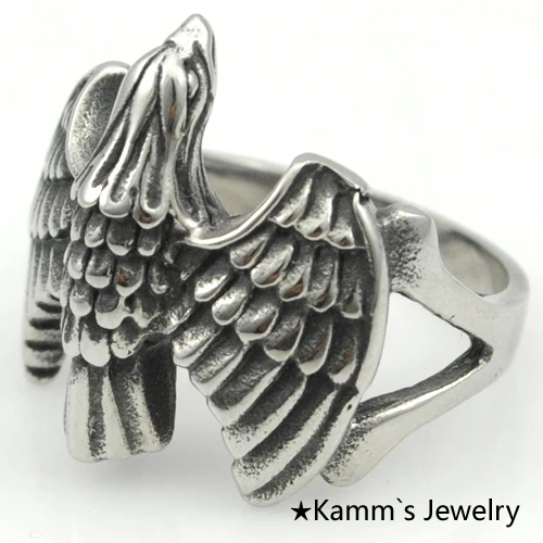 Акции летающего орла! Большой палец круглые Литые Кольца Ретро ювелирные изделия