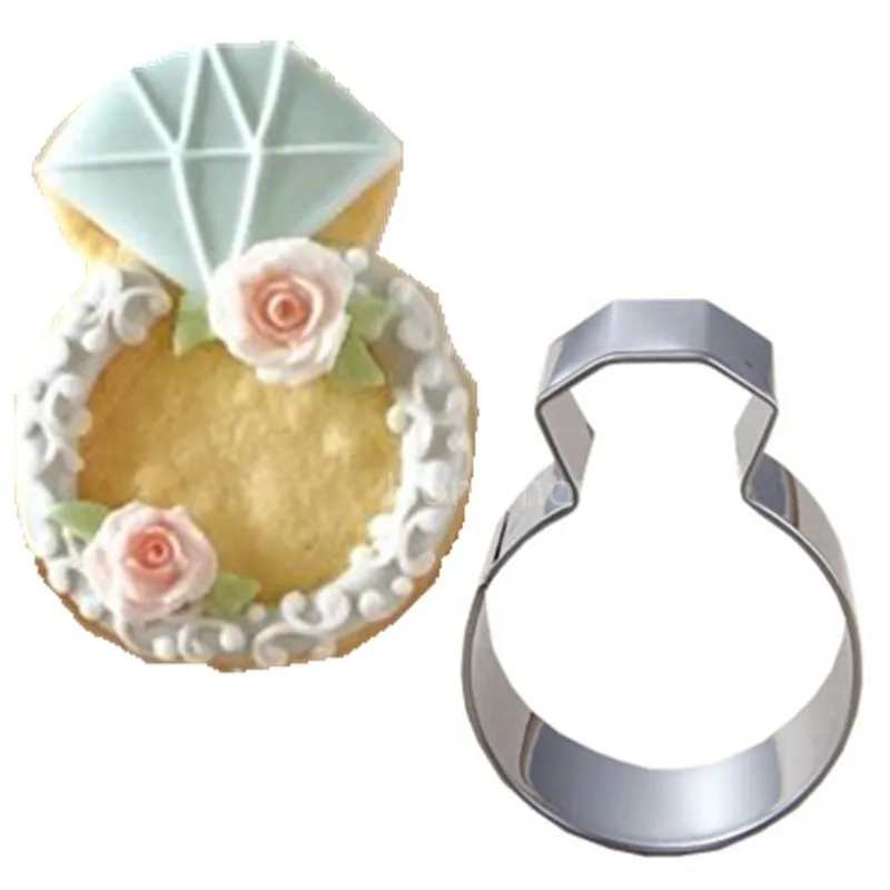 

Lady Wedding Party Diamond Ring Cookie Mold Stainless Steel Kitchen Accessories Baking Tools Cookie Cutter