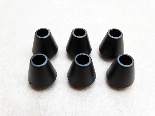 

20pcs/lot Black Zipper Pull Ends Bell Stopper Without Lid Cord Lock Plastic Black Hole