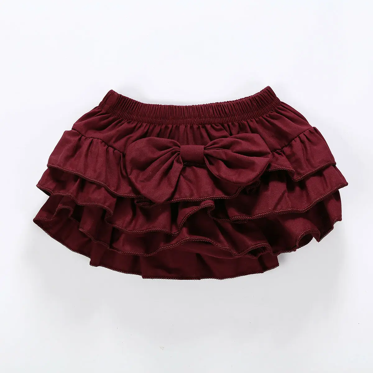 Милая одежда для маленьких девочек из 3 предметов Детская футболка с рюшами Топы +