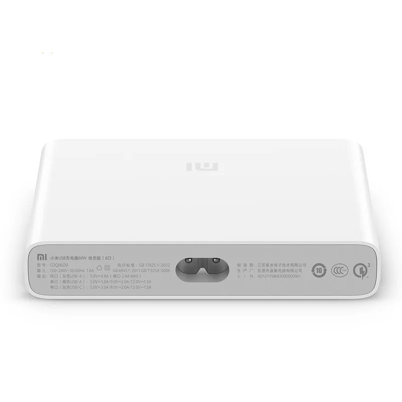Оригинальное зарядное устройство Xiaomi USB-C 60 Вт с выходным портом Type-C 6 USB-портов QC 3 0