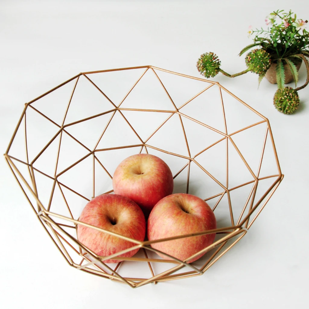 Cestino Creativa Snack Caramelle Cestino Del настольная камера Letto Cucina Cesto Frutta Decorazione ferro Europeo Hollow Nero