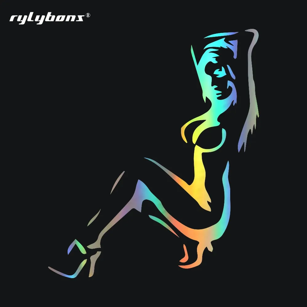 Rylybons 1 шт. 13 2*15 6 см наклейка для автомобиля Сексуальная Виниловая девочек