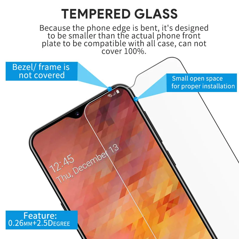 9H закаленное стекло для Samsung Galaxy M20 M10 A30 A50 чехол J2 J4 J6 A8 A6 Plus A7 2018 A750 2.5D Круглая