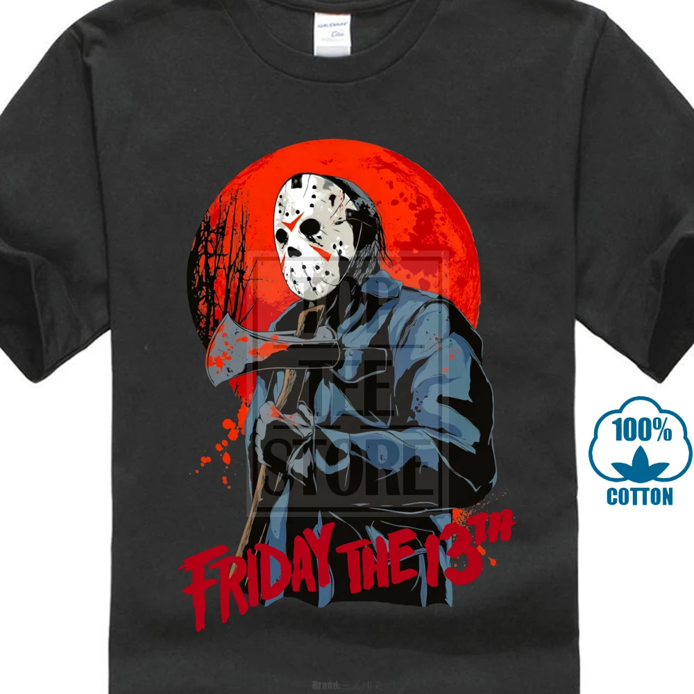 Черная футболка с фильмом Friday The 13 V1 все размеры S 4Xl|t shirt|black t shirtshirt |
