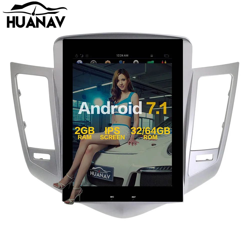 Чистый Android7.0 Tesla стиль Автомобильный GPS навигатор для CHEVROLET CRUZE 2009 2013 авто navi