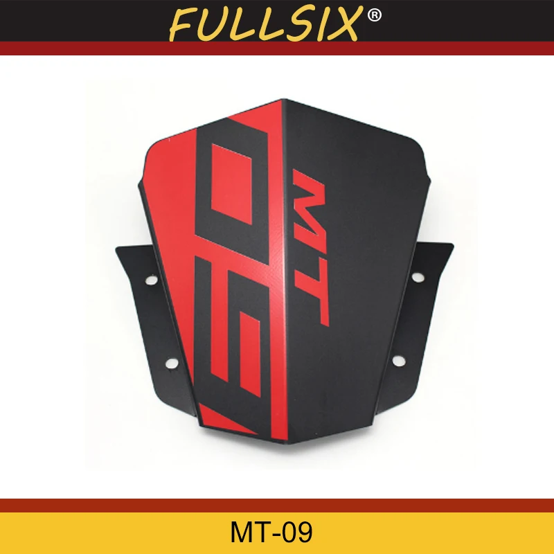 Лобовое стекло мотоцикла алюминиевое ветровое для Yamaha MT 09 MT-09 2014-2016 красный серый