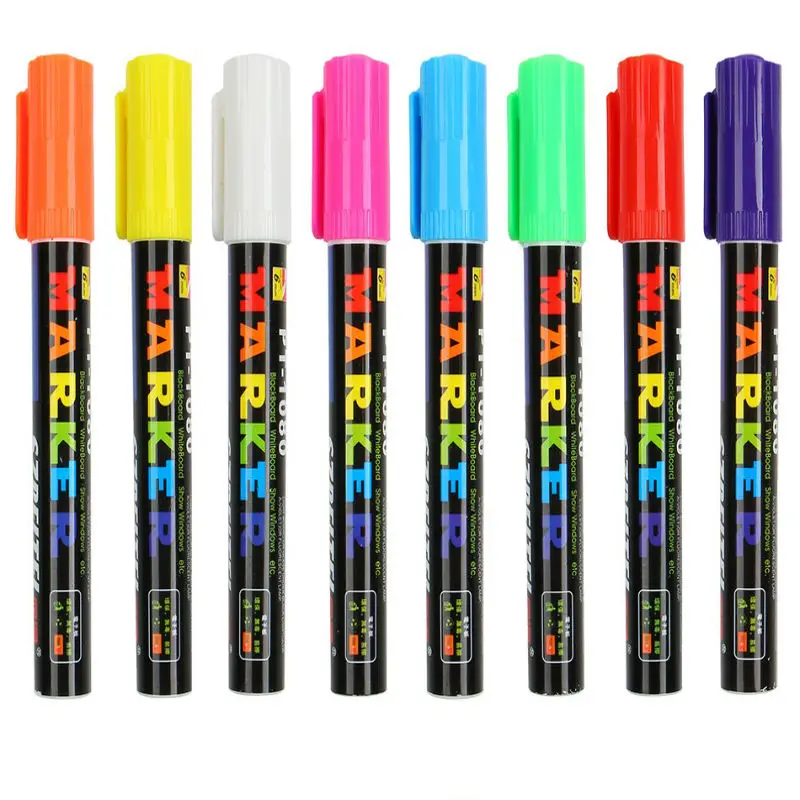Флуоресцентная ручка со стираемым наклонным маркером 8 цветов|fluorescent pen|liquid chalk