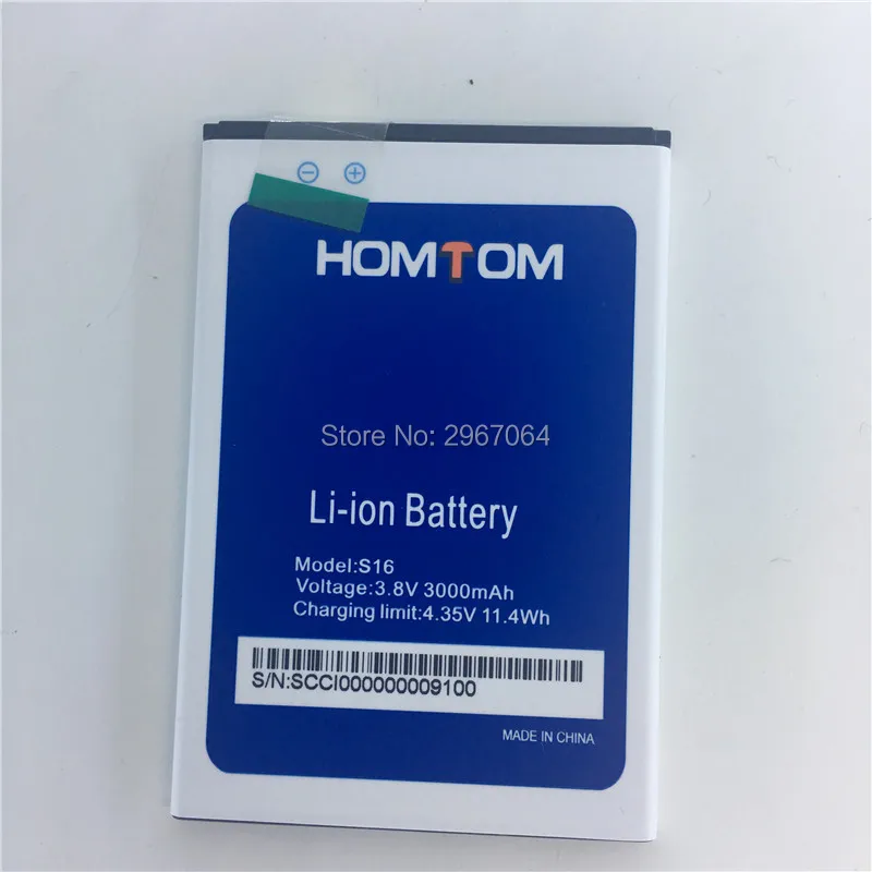 Аккумулятор мобильного телефона для HOMTOM S16 аккумулятор 3000 мАч 5 дюймов MTK6580