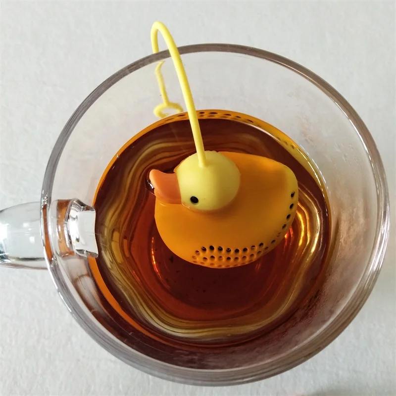 Маленькая желтая утка силиконовый Чай Infuser Фильтр|Ситечки для заваривания чая| |