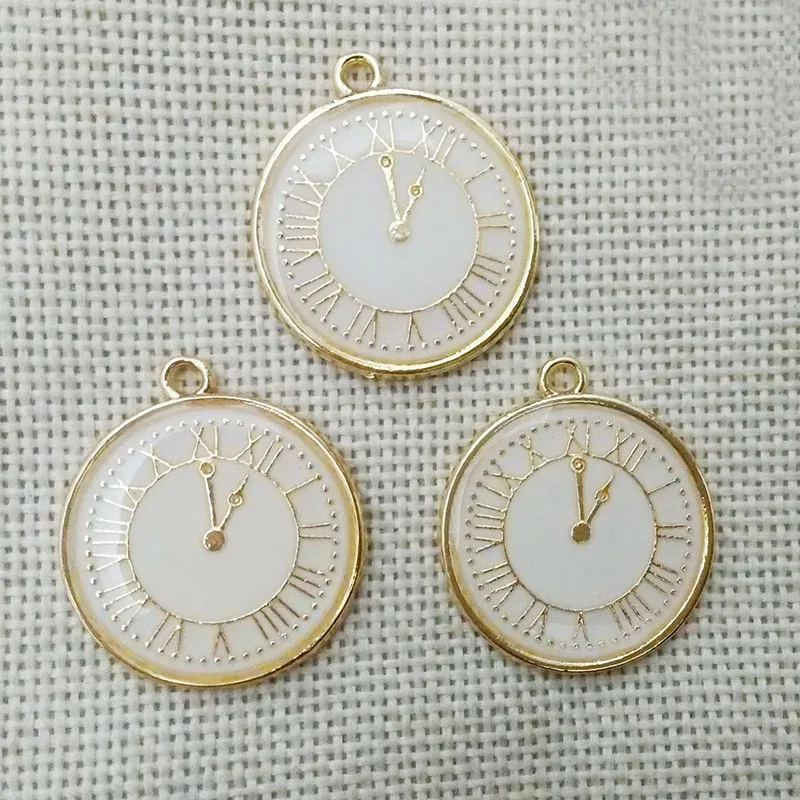 Ожерелье с часами подвески застежки серьги фурнитура эмалевые разрисованные