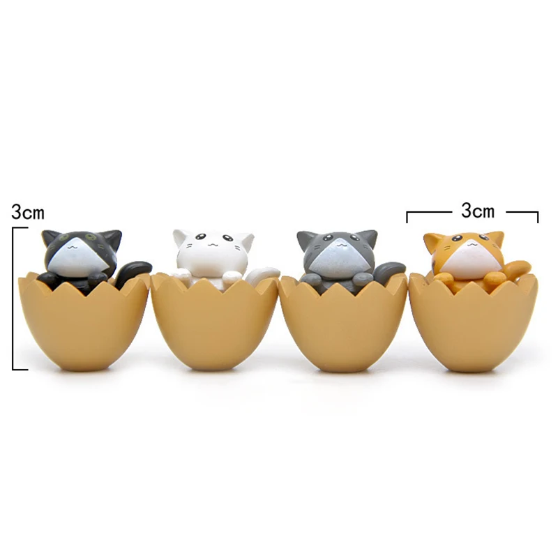 4 шт. Diy Kawaii Eggshell игрушки для кошек миниатюрные милые животные кошка кукла Дети