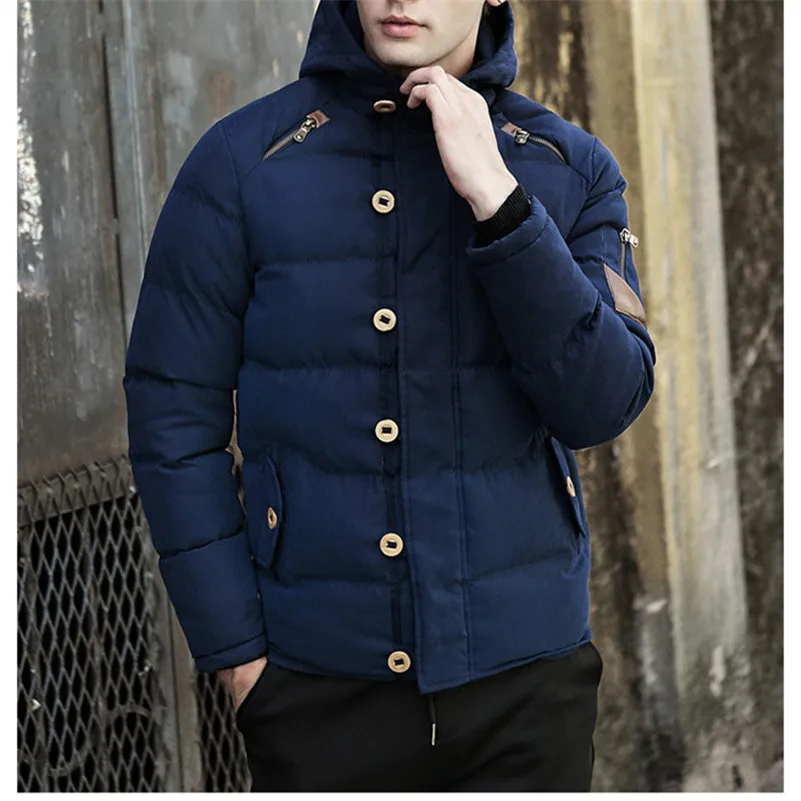 UNIVOS KUNI горячая Распродажа, хлопковое пальто для мужчин, деловое повседневное мужское хлопковое пальто, приталенное Мужское пальто 3XL, больш... от AliExpress RU&CIS NEW