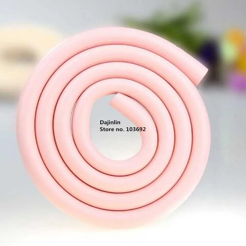 Pink 2 м детский бампер, защитный уголок для детей, край стола, угол, подушка с 3м стикером "U" стиль, угловая защита стола - Цвет: Pink