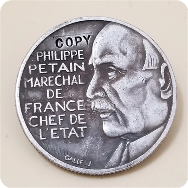 1941 Франция 10 франков Petain (тест) копия монет бесплатная доставка|Безвалютные
