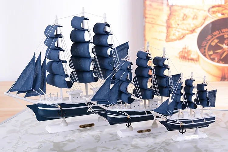 1 шт. ручной сборки корабль деревянный Mediterran парусная лодка парусник модель
