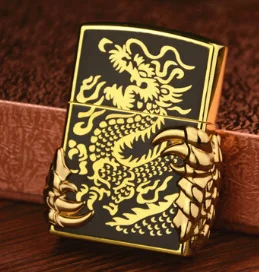 Ветрозащитные курительные зажигалки для сигарет с драконом, керосиновая масляная зажигалка, многоразовая курительная шлифовальная металлическая зажигалка для мужчин - Цвет: Dragon Claw