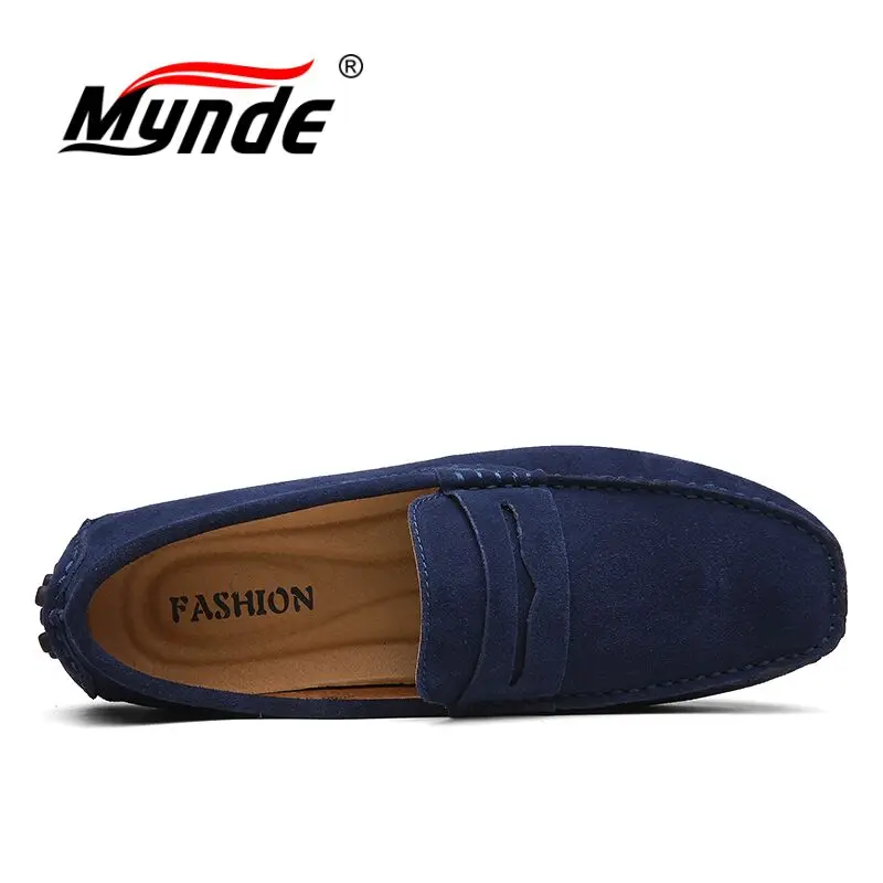 Mynde Brand Big Size Cow Suede Leather Men Flats 2018 New Casual Shoes High Quality Loafers Moccasin Driving | Обувь