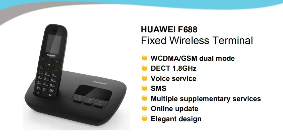 Huawei F688 20 UTMS/WCDMA 900/2100 передатчик УКВ диапазона беспроводной терминал и DECT телефон|3G