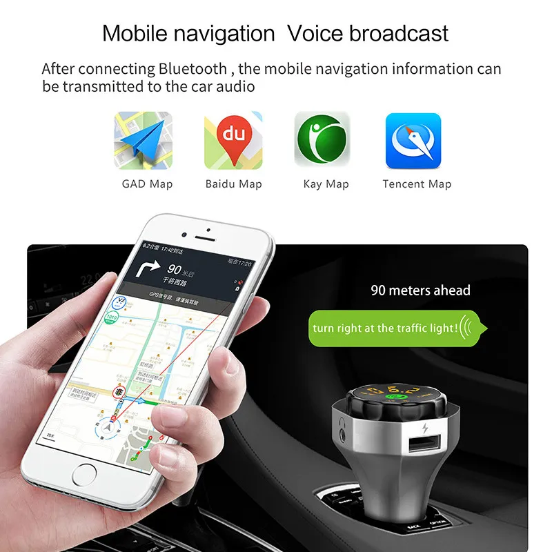 DOITOP Bluetooth 4 2 MP3 плеер двойной USB автомобильный Радио FM Handfree безопасность Молоток