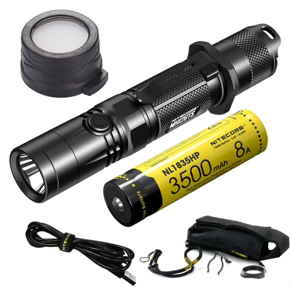 Перезаряжаемый USB фонарик Nitecore MH12GTS 1800 люмен с высокопроизводительным