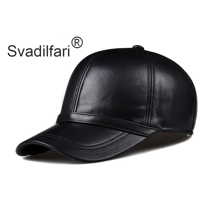 Весенняя Мужская бейсболка Svadilfari из натуральной кожи регулируемая для