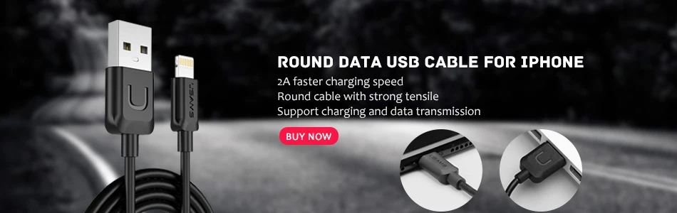 USAMS Usb Кабель Для iPhone Кабель, USB Зарядное Устройство Кабель Для iPhone 5 6 S i6 i5 iPad air Мобильного Телефона Кабель с iOS 10 для iPhone 7