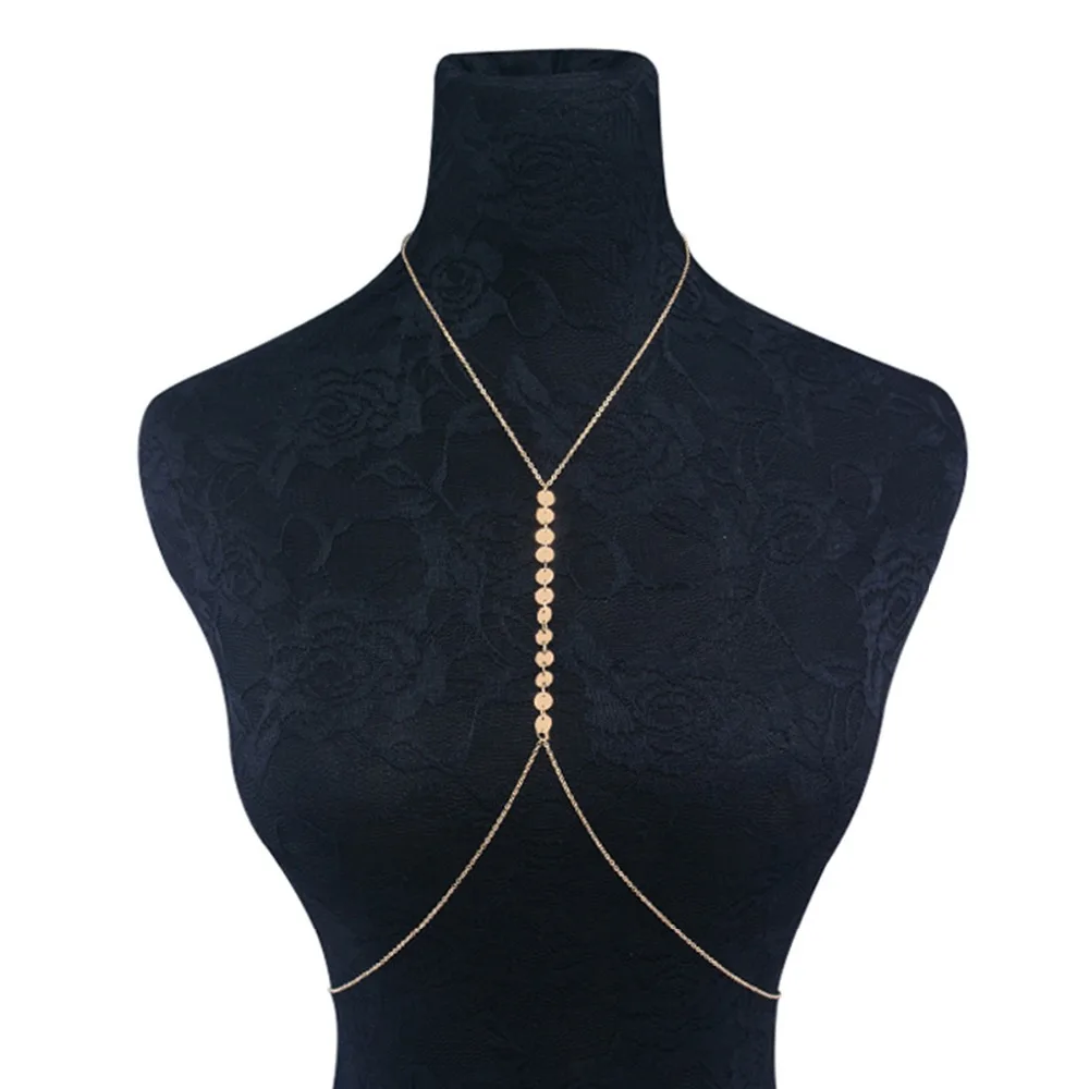 Соблазнительное простое тело Пляжное бикини с цепочкой и перекрестной талией