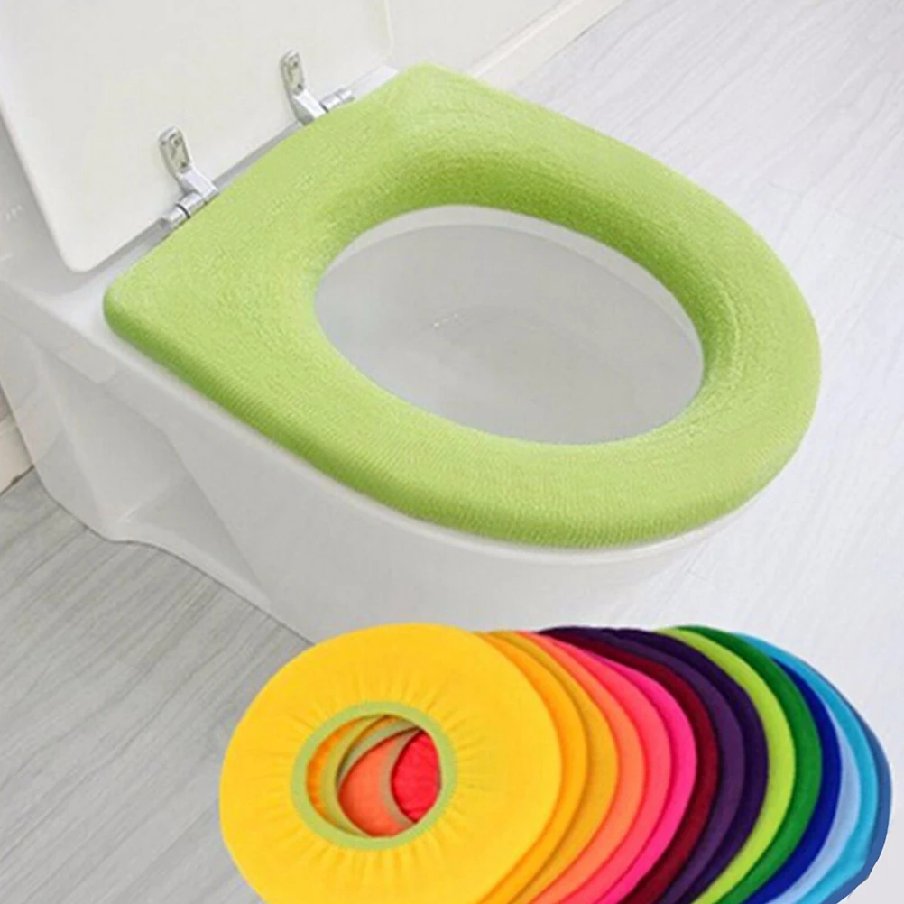 1PC Bathroom Toilet Seat case Warmer Carpet Cover Soft Comfortable Baby Potty Overcoat Washable Colorful | Дом и сад