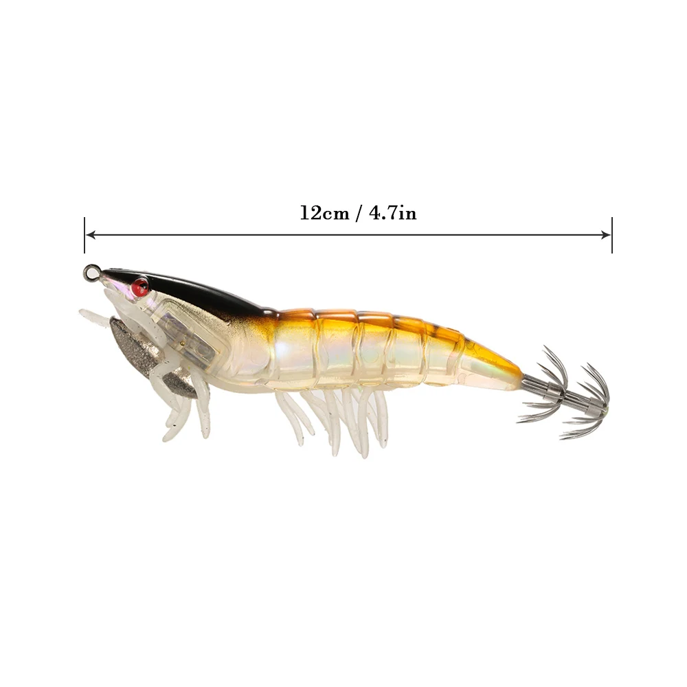 Lixada 3 шт./лот фосфоресцирующая рыболовная приманка креветка для креветки жесткий