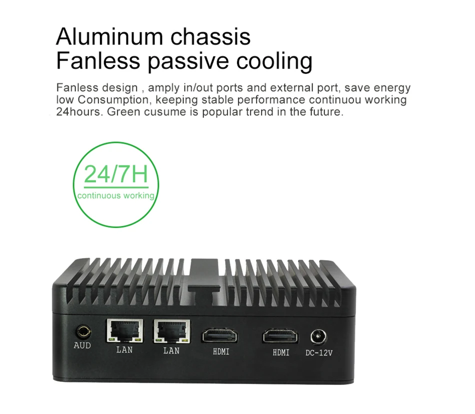 Безвентиляторный мини ПК Celeron 2955U Dual LAN Windows 7 Мини компьютер Nuc Настольный 2* HDMI 2* COM офисный ПК DDR3 ram HDD HTPC