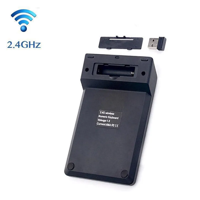 Портативная беспроводная цифровая клавиатура 18 клавиш 2 4 ГГц мини-USB для ПК