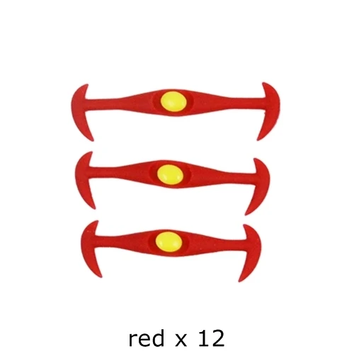 Red Shoelaces 12 шт./партия, новинка, без галстука силиконовые шнурки творческий эластичные шнурки для ботинок для мальчиков и девочек кружево все тапки подходит для Для женщин Для мужчин G002 - Цвет: Red Shoelaces