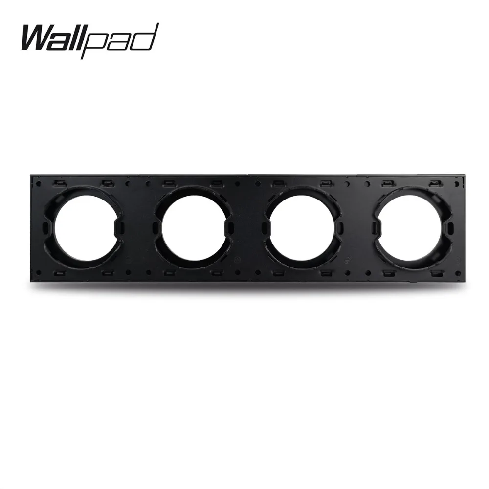 Wallpad L6 DIY черная четырехклавишная Стандартная Алюминиевая металлическая