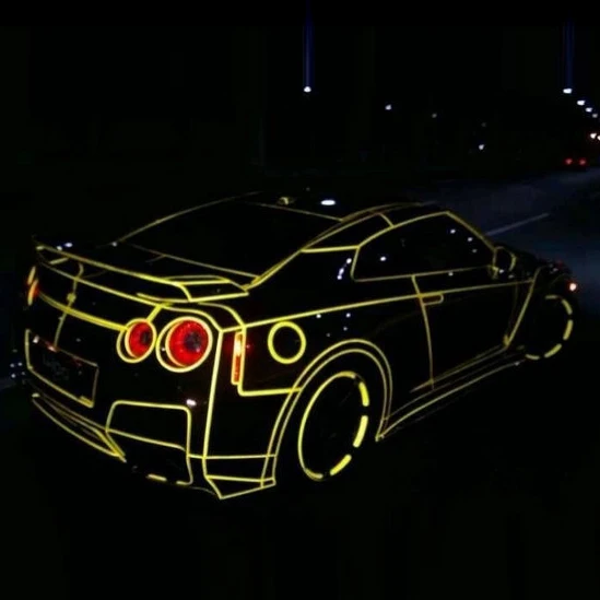 1 0 см x метр DIY Светоотражающая наклейка автомобильная светящаяся полоса