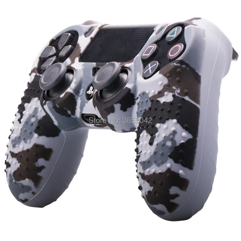 20 шт для Dualshock 4 PS4 тонкий поляризационный фильтр Pro контроллер с шипами кожа Премиум Защитный Противоскользящий мягкий силиконовый захват чехол