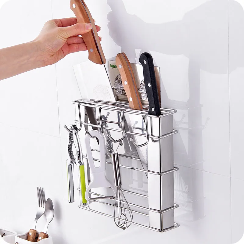 Бытовая нержавеющая сталь держатель кухонного ножа сиденье без отверстия