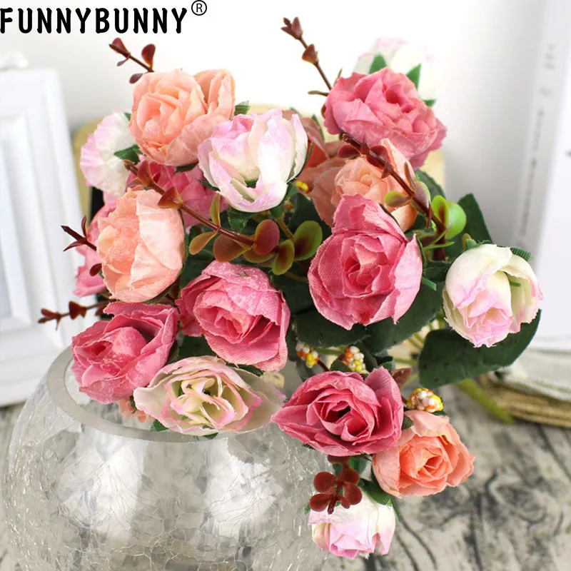 FUNNYBUNNY 21 бриллианты Роза Европейская керамическая имитация роза Европейский