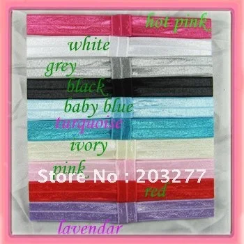 Оптовая продажа-2 см широкий Блестящий эластичный ободок для малышей 60 шт./лот 10