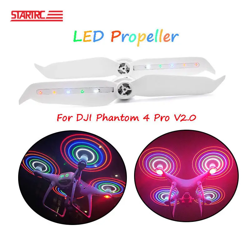 DJI Phantom 4 Pro V2.0 Low Noise Propellers LED Flash Propeller For Series/Phantom v2.0 Drone with USB Cable | Электроника