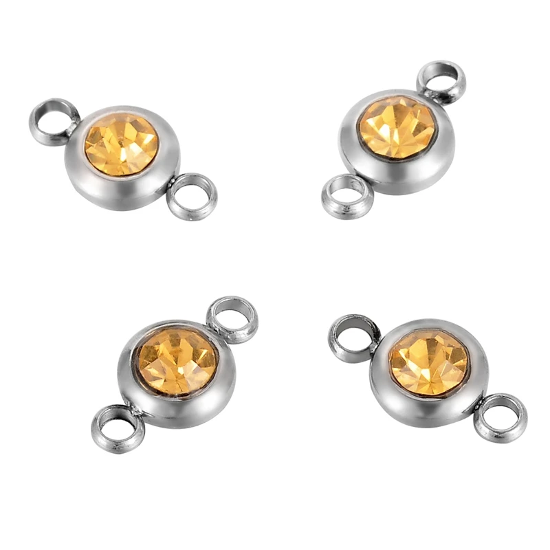 LASPERAL 5 шт. красочный соединитель из нержавеющей стали круглый разъем Стразы для