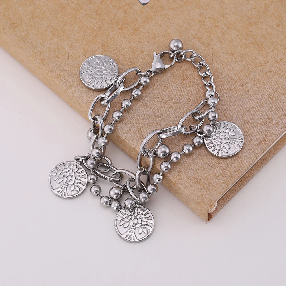 Нержавеющая сталь Skyrim Древо жизни Шарм мужской браслет Для Женщин серебряные
