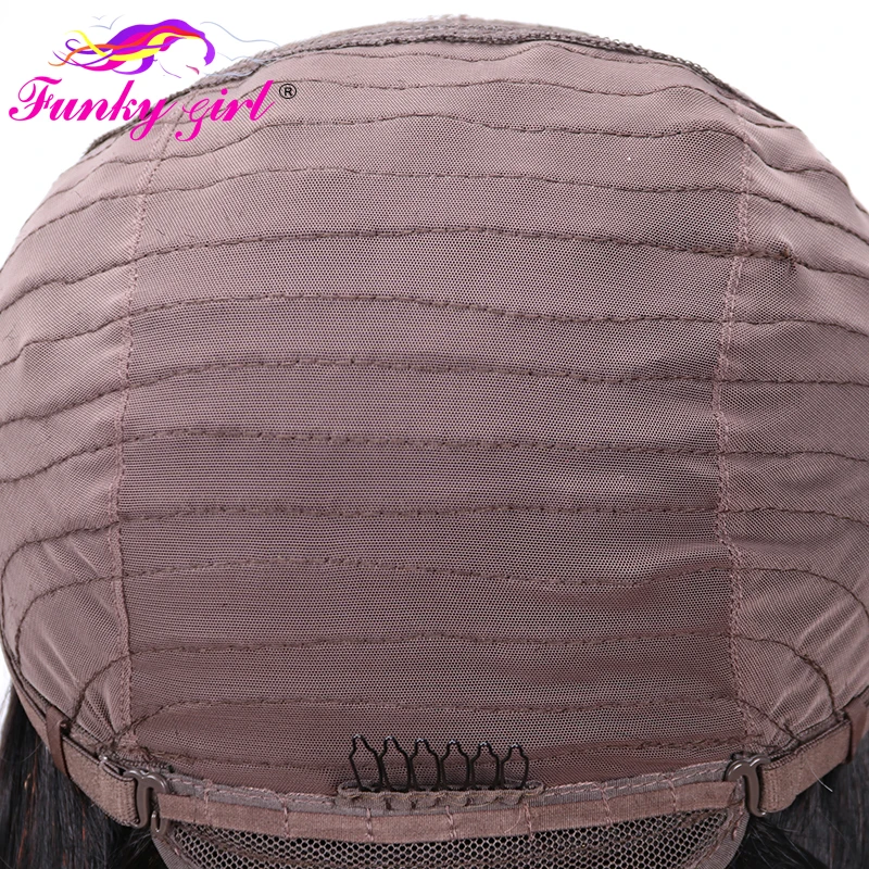 Funky Girl парик с коротким Бобом прямое закрытие шнурка человеческие волосы парики