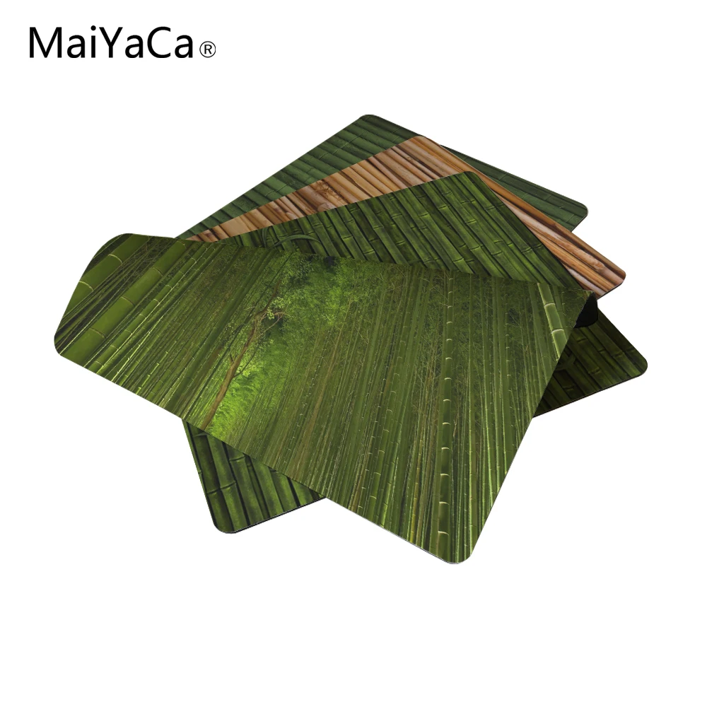 MaiYaCa Зеленые Бамбуковые лучшие игровые коврики для мыши резиновый коврик 18*22 см и
