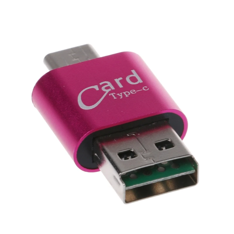 Универсальный OTG Type C кардридер 3 в 1 с USB 0 на 2 слота TF SD для телефонов и