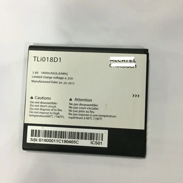 

3.8V 1800mAh TLi018D1 For Alcatel OneTouch pop 3(5) 5051A Battery