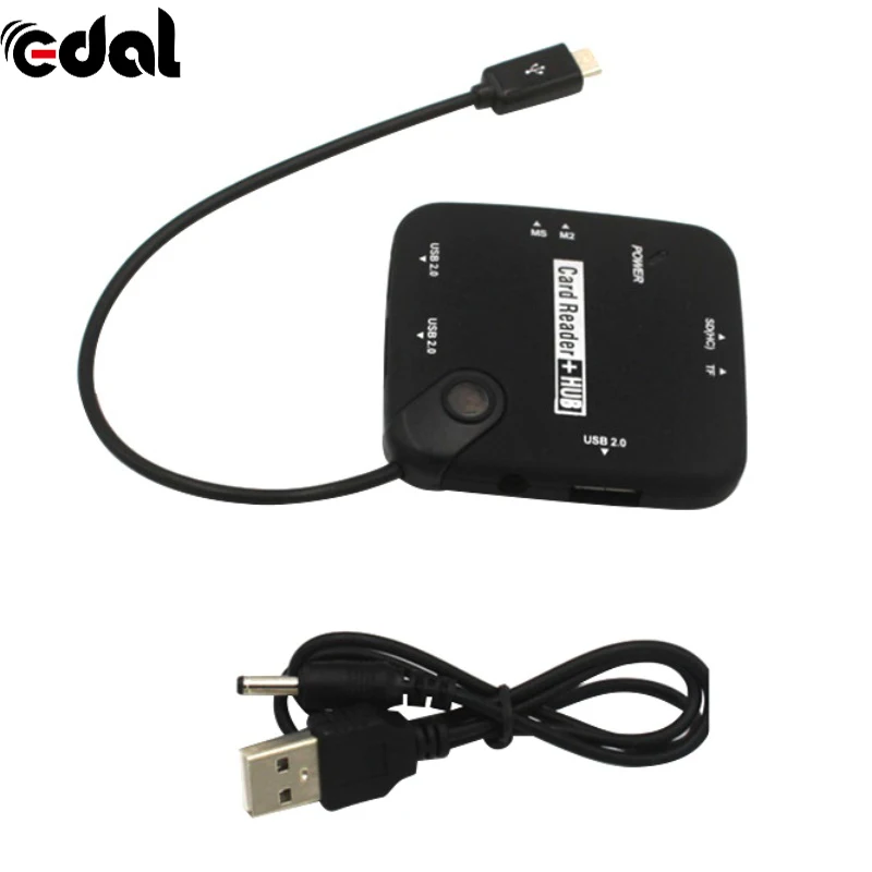 3 порта OTG USB 2 0 Питание адаптер концентратор карта памяти Micro Card Reader Компьютерные
